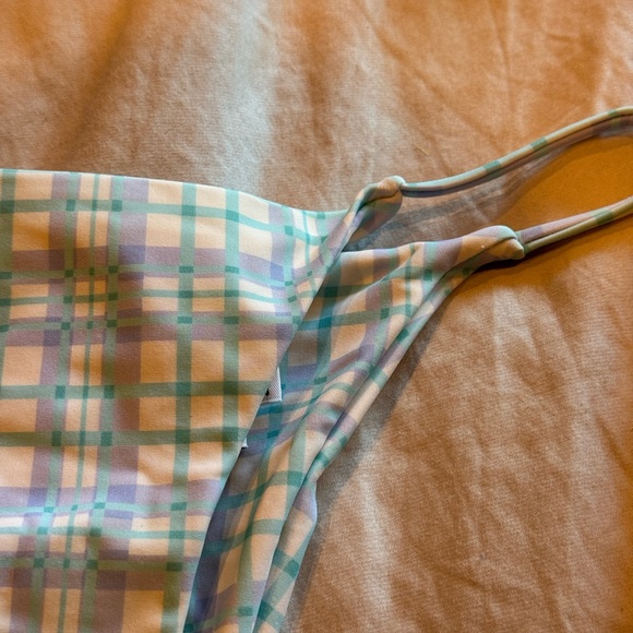 Edikted Plaid Bikini Set - Blue and Pink - Picture 2 of 3